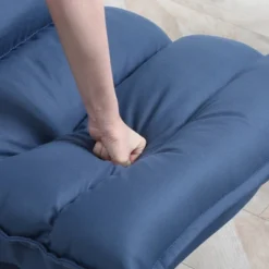 HOMCOM Swivel Floor Chair With Back Support, Microfiber Adjustable Video Gaming Chair For Reading, Lounging, Meditating, Blue -Homcom GUEST c1849f08 1d1d 4b44 9ad7 c0a8df0ccb3d