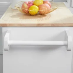 HOMCOM Kitchen Island Cart Rolling Trolley Cart With Drawer, Storage Cabinet & Towel Rack -Homcom GUEST c32c8669 dbf1 4beb b03d bde5609e8c2e