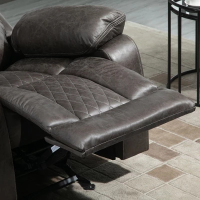 HOMCOM Overstuffed Manual Recliner Chair With Thick Sponge Padded Headrest And Armrest, And Rocking Function, Brown 7 HOMCOM Overstuffed Manual Recliner Chair With Thick Sponge Padded Headrest And Armrest, And Rocking Function, Brown - Image 7