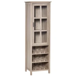 HOMCOM Tall Wine Cabinet, Bar Display Cupboard With 12-Bottle Wine Rack, Glass Door And 3 Storage Compartment For Living Room, Home Bar, Dining Room -Homcom GUEST c6555399 61ce 49d4 b9be 2eb7a7ae70cf