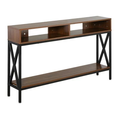 HOMCOM Industrial Style Entryway Console Table Desk With Shelf For Living Room, Or Bedroom 7 HOMCOM Industrial Style Entryway Console Table Desk With Shelf For Living Room, Or Bedroom - Image 7