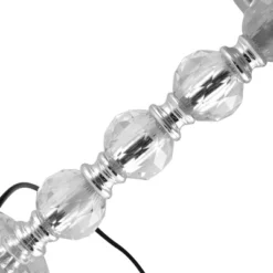 HOMCOM Crystallite Modern Table Lamps For Bedroom Set Of 2, Bedside Desk Lamp For Home Office, Living Room Lamp Set With Fabric Lampshades, Gray -Homcom GUEST d02cf9a6 1953 4b50 b6fd 813e47da0d36