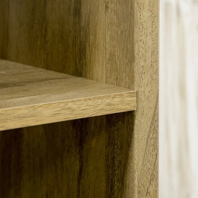 HOMCOM Bookshelf, Storage Cabinet With 3 Open Shelves And Natural Rattan Decor, Bookcase For Living Room, Study, Bedroom 4 HOMCOM Bookshelf, Storage Cabinet With 3 Open Shelves And Natural Rattan Decor, Bookcase For Living Room, Study, Bedroom - Image 4