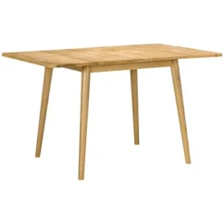 HOMCOM 31.5"/51" Resizing Space Saving Table With Easy To Clean Surface, Folding Dining Table, Small Kitchen Table, Wood Dining Table 4–6 People, Oak 7 HOMCOM 31.5"/51" Resizing Space Saving Table With Easy To Clean Surface, Folding Dining Table, Small Kitchen Table, Wood Dining Table 4–6 People, Oak -Homcom GUEST d50285c3 6a82 418c a862 f800bce58371