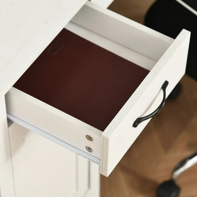 HOMCOM Computer Desk With Hutch, Home Office Workstation With Storage Shelves Drawers Cabinets 4 HOMCOM Computer Desk With Hutch, Home Office Workstation With Storage Shelves Drawers Cabinets - Image 4