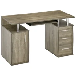 HOMCOM 47" Computer Desk With Keyboard Tray And Storage Drawers, Home Office Workstation Table With Storage Shelves 9 HOMCOM 47" Computer Desk With Keyboard Tray And Storage Drawers, Home Office Workstation Table With Storage Shelves -Homcom GUEST d8bfa064 aff7 47b3 91ac f630c91212a7