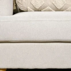 HOMCOM 3-Seater Sofa Couch, 71" Modern Linen Fabric Sofa With Rubber Wood Legs And Slatted Frame For Living Room, Bedroom And Apartment, Cream White -Homcom GUEST d91be55e 67d4 496a 9700 60c35af1b404