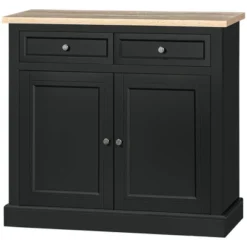 HOMCOM Sideboard Buffet Cabinet With Storage Drawers, 2 Door Kitchen Storage Cabinet With Adjustable Shelves, Coffee Bar For Living Room, Black -Homcom GUEST db7efb84 40b1 44a9 a649 39a804e7a95d