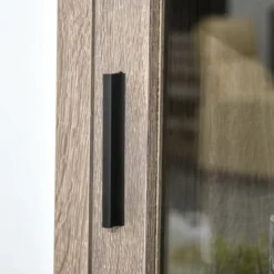 HOMCOM Tall Wine Cabinet, Bar Display Cupboard With 12-Bottle Wine Rack, Glass Door And 3 Storage Compartment For Living Room, Home Bar, Dining Room -Homcom GUEST df41b6ec 10db 4c2c 9663 7661929e11c4