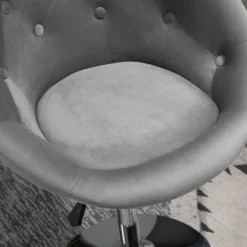 HOMCOM Modern Makeup Vanity Chair Round Tufted Swivel Accent Chair With Chrome Frame Height Adjustable For Living Room 11 HOMCOM Modern Makeup Vanity Chair Round Tufted Swivel Accent Chair With Chrome Frame Height Adjustable For Living Room -Homcom GUEST e3849c26 0d74 4970 bb0a 9199a8f9e6dd