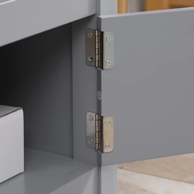 HOMCOM TV Cabinet Stand For TVs Up To 46 Inches, Entertainment Center With Storage Shelf And Cupboard For Living Room 5 HOMCOM TV Cabinet Stand For TVs Up To 46 Inches, Entertainment Center With Storage Shelf And Cupboard For Living Room - Image 5