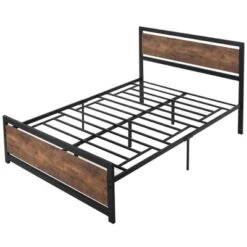 HOMCOM Full Platform Bed Frame With Headboard & Footboard, Strong Metal Slat Support Full Bed Frame W/ Underbed Storage Space, No Box Spring Needed 7 HOMCOM Full Platform Bed Frame With Headboard & Footboard, Strong Metal Slat Support Full Bed Frame W/ Underbed Storage Space, No Box Spring Needed -Homcom GUEST e567489e 57d1 4a4d b256 e1b4145886de