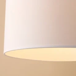 HOMCOM Arc Floor Reading Lamp, Tall Pole Standing Lamp With Hanging Fabric Lampshade For Living Room Or Bedroom, Silver/White -Homcom GUEST e90d760d fc03 46e9 8bb4 323648061205