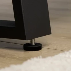 HOMCOM Garden Bench With Metal Legs, Rustic Wood Effect Concrete Dining Bench, Indoor Or Outdoor Use For Patio, Park, Porch And Lawn, Natural & Black -Homcom GUEST ed9952ba 0028 4600 aa2f daaf00efab4f