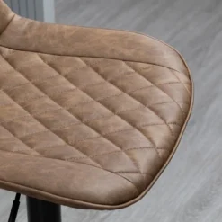 HOMCOM Adjustable Bar Stools Set Of 2, Counter Height Barstools With Swivel Seat Round Steel Base, And Footrest, ‎Dark Brown -Homcom GUEST ee2b4774 ca7b 4dbb 9fa4 4418f24f6ff1