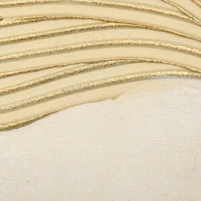 HOMCOM Hand-Painted Canvas Wall Art For Living Room Bedroom, Painting Gold Ginkgo Leaves, 39.25" X 31.5" 4 HOMCOM Hand-Painted Canvas Wall Art For Living Room Bedroom, Painting Gold Ginkgo Leaves, 39.25" X 31.5" - Image 4