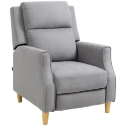 HOMCOM Contemporary Manual Recliner Chair With Footrest, Sofa Armchair For Living Room Bedroom, Gray 7 HOMCOM Contemporary Manual Recliner Chair With Footrest, Sofa Armchair For Living Room Bedroom, Gray -Homcom GUEST ee8e3053 4a25 4278 a6c2 5fcf1ebebad9