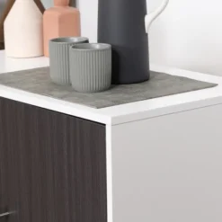 HOMCOM 2-Door Storage Cabinet With Adjustable Shelf, Free Standing Accent Sideboard And Buffet For Kitchen Or Hallway, Grey / White 9 HOMCOM 2-Door Storage Cabinet With Adjustable Shelf, Free Standing Accent Sideboard And Buffet For Kitchen Or Hallway, Grey / White -Homcom GUEST efe85ec9 b16b 429f 8b8f d8da0124a002