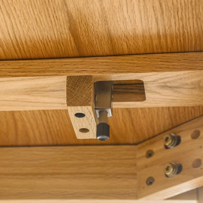 HOMCOM 31.5"/51" Resizing Space Saving Table With Easy To Clean Surface, Folding Dining Table, Small Kitchen Table, Wood Dining Table 4–6 People, Oak 5 HOMCOM 31.5"/51" Resizing Space Saving Table With Easy To Clean Surface, Folding Dining Table, Small Kitchen Table, Wood Dining Table 4–6 People, Oak - Image 5