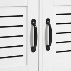 HOMCOM Modern Hall Tree, Entryway Coat Rack With Shoe Bench, 5 Hooks, Storage Shelf And Slatted Door Cabinet For Hallway, White 8 HOMCOM Modern Hall Tree, Entryway Coat Rack With Shoe Bench, 5 Hooks, Storage Shelf And Slatted Door Cabinet For Hallway, White -Homcom GUEST f5250cfa f06f 48ca 90b8 12c8bc553cf0