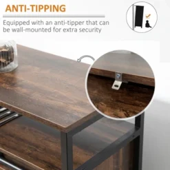 HOMCOM Industrial Sideboard, Buffet Cabinet With Doors, Storage Cabinets, Racks, Drawer, Adjustable Shelves For Living Room, Kitchen, Home Bar, Brown 8 HOMCOM Industrial Sideboard, Buffet Cabinet With Doors, Storage Cabinets, Racks, Drawer, Adjustable Shelves For Living Room, Kitchen, Home Bar, Brown -Homcom GUEST f73e2436 d3b4 4bc5 8c38 0a27e3a48496