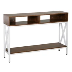 HOMCOM Industrial Style Entryway Console Table Desk With Shelf For Living Room, Or Bedroom 12 HOMCOM Industrial Style Entryway Console Table Desk With Shelf For Living Room, Or Bedroom -Homcom GUEST f85be5c5 9853 44d7 9809 8db786d542fa