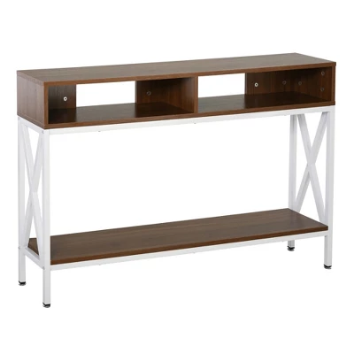 HOMCOM Industrial Style Entryway Console Table Desk With Shelf For Living Room, Or Bedroom 6 HOMCOM Industrial Style Entryway Console Table Desk With Shelf For Living Room, Or Bedroom - Image 6