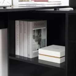 HomCom L-Shaped Computer Desk Workstation With Rotating Storage Shelves And Drawer 15 HomCom L-Shaped Computer Desk Workstation With Rotating Storage Shelves And Drawer -Homcom GUEST f8f1c501 39ca 4ee1 ace5 f471cfafdb13