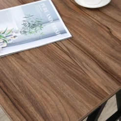 HOMCOM Industrial Bar Table With Steel Frame, Counter Height Table Pub Table For Kitchen Dining Room Cafe, Brown/Black -Homcom GUEST f9dd9c24 f970 4a3c bceb 7a04327963e5