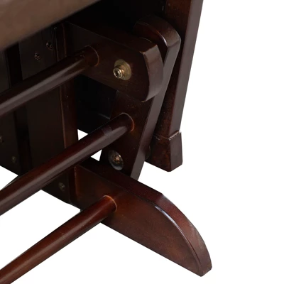 HOMCOM Nursery Glider Rocking Chair With Ottoman, Thick Padded Cushion Seating And Wood Base 4 HOMCOM Nursery Glider Rocking Chair With Ottoman, Thick Padded Cushion Seating And Wood Base - Image 4