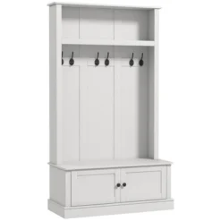 HOMCOM Hall Tree With Bench And Shoe Storage, Entryway Bench With Coat Rack, Mudroom Bench With Storage And Hooks For Hallway 13 HOMCOM Hall Tree With Bench And Shoe Storage, Entryway Bench With Coat Rack, Mudroom Bench With Storage And Hooks For Hallway -Homcom GUEST faa86fdf 7743 4630 afbf e5c11f795c32