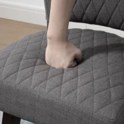 HOMCOM Swivel Bar Stools Set Of 2, Counter Height Barstools With Back, Rubber Wood Legs And Footrests, For Kitchen Dining Room Pub, Dark Gray -Homcom GUEST fce3e20f fb3d 4807 a31b b11722e19d95