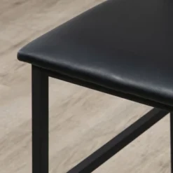 HOMCOM 3 Piece Bar Table And Chair Set, Dining Table And Armless Chairs Set With PU Padded Stools And Steel Frame, Brown 9 HOMCOM 3 Piece Bar Table And Chair Set, Dining Table And Armless Chairs Set With PU Padded Stools And Steel Frame, Brown -Homcom GUEST feae4ad4 fc16 401b a695 8629585d9eaf