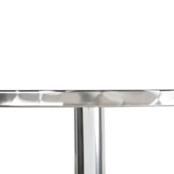 HOMCOM 24” Adjustable Square Stainless Steel Top Aluminum Standing Bistro Bar Table -Homcom GUEST ffbc1d95 b494 4342 919c 6deb7600e3f2